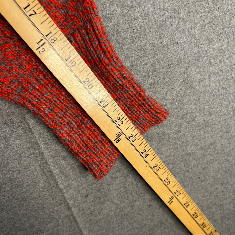 Fisherman Out of Ireland Merino Wool & Cashmere Blend Cardigan Coral/Grey, XL - Picture 8 of 12